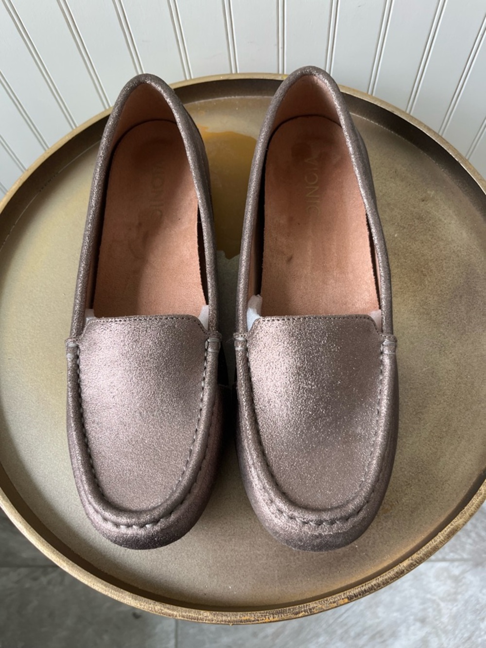 VIONIC ‘DEBBIE’ METALLIC DRIVING MOCCASIN/LOAFER | SIZE: 9.5 | EXCELLENT COND